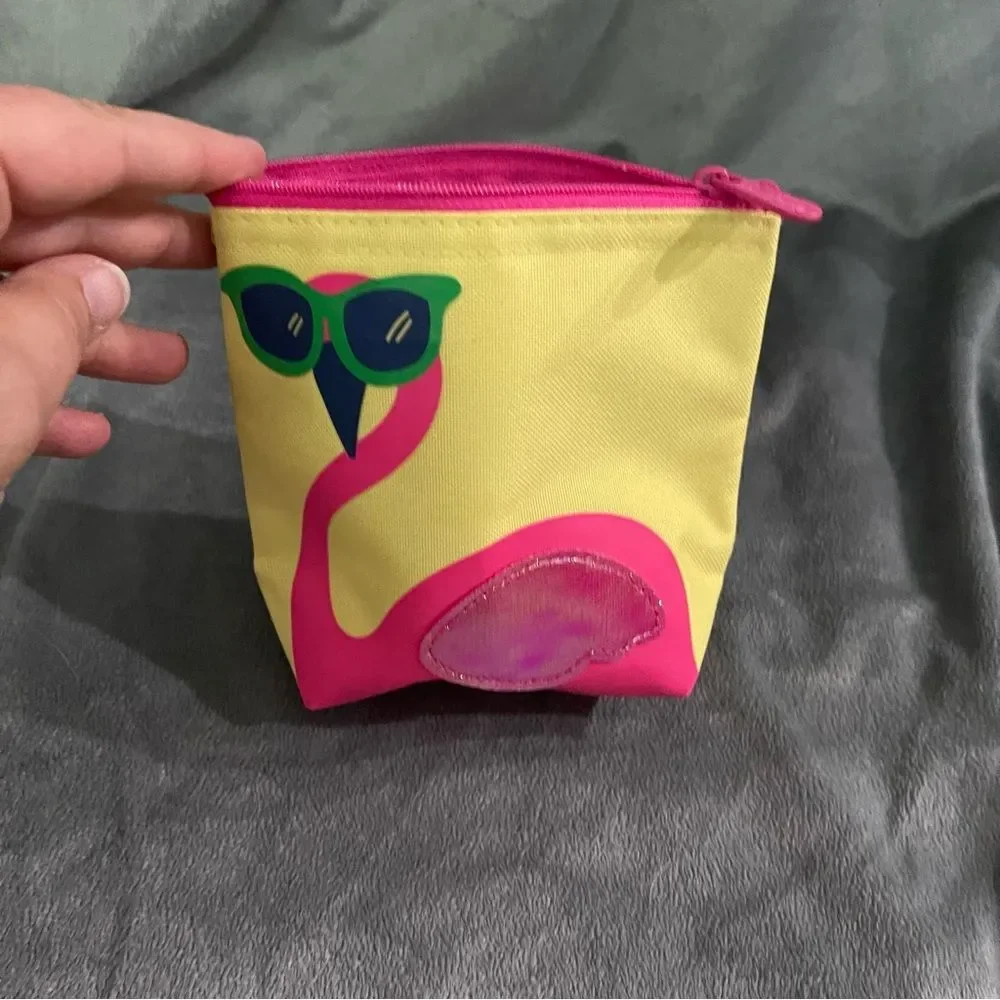 Set of 2 Thirty One Cool Zip Snackers Thermal Snack Pouches - Crab & Flamingo
